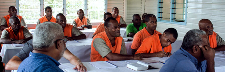 inmates in a class setting